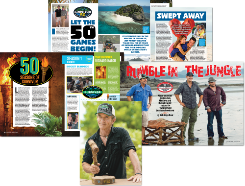 Survivor 50th spread